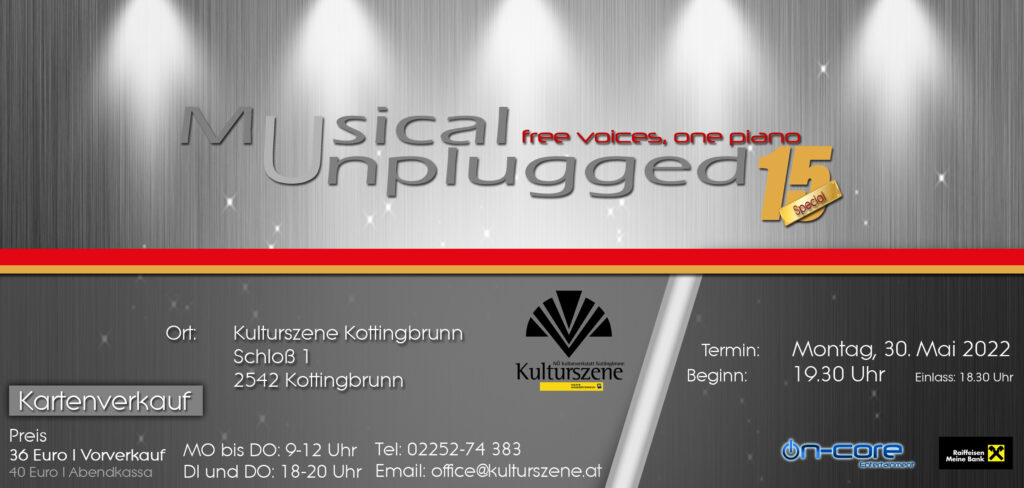 Musical Unplugged Konzertankündigung